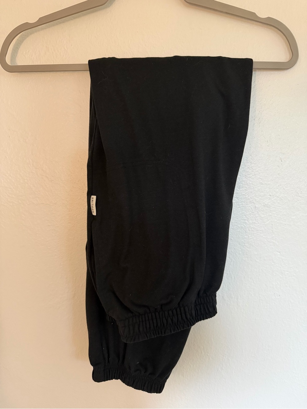 aerie Offline Black Elastic Hem Track Joggers